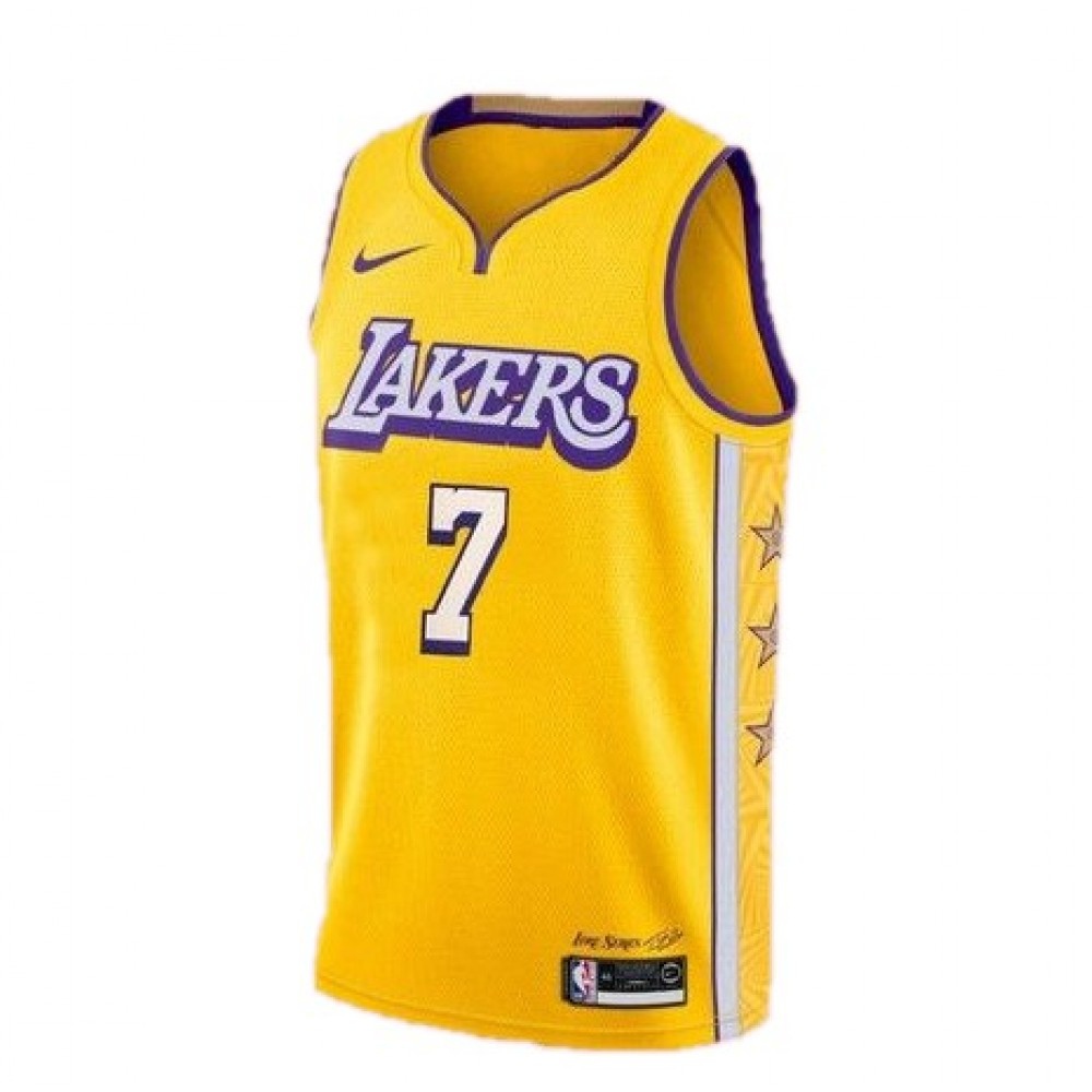Men's Los Angeles Lakers Carmelo Anthony #7 Yellow Swingman NBA Jersey - City Edition-Pro Kit Vault | Brand New 26/27 Sports Jerseys